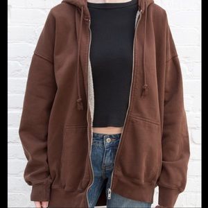 NEW WITH TAGS - brandy Belleville brown Christy hoodie | oversized hoodie